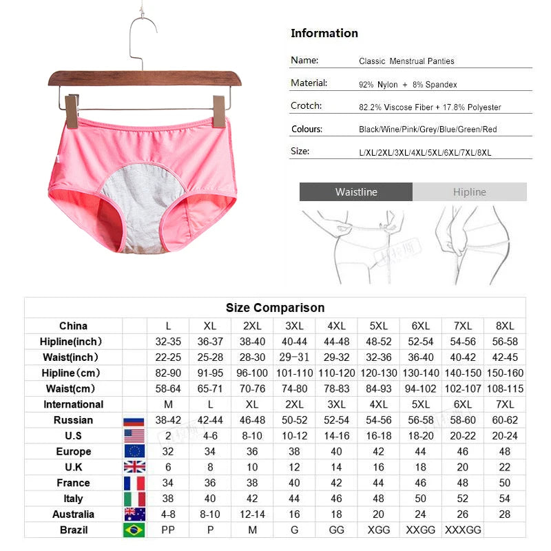 3pcs Leak Proof Menstrual Panties Physiological Pants Women Underwear Period  Waterproof  Briefs Dropshipping
