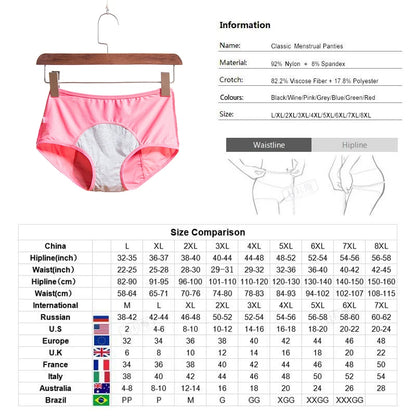 3pcs Leak Proof Menstrual Panties Physiological Pants Women Underwear Period  Waterproof  Briefs Dropshipping