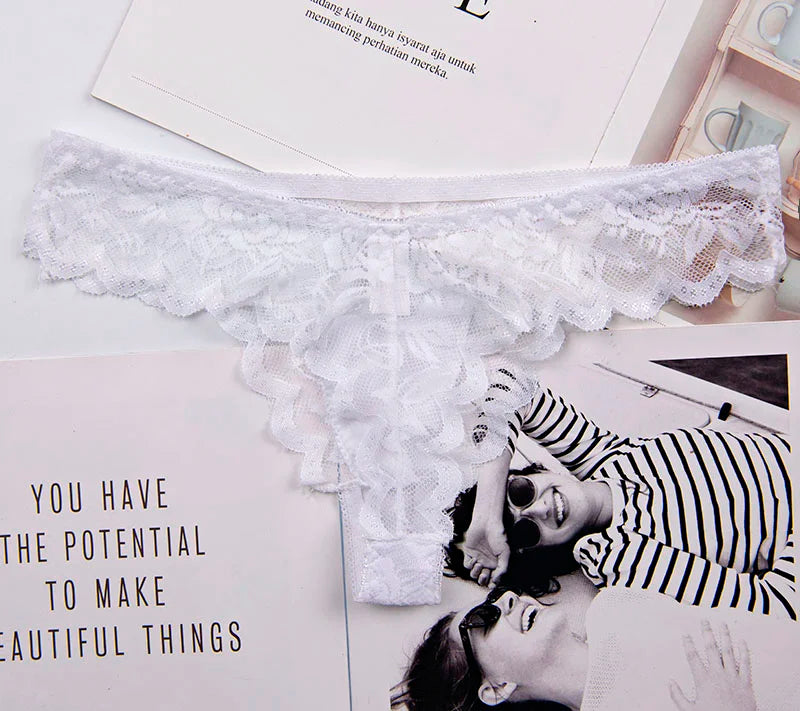 Sexy Ladies Cotton Mesh Transparent Panties Thongs String lingerie Fashion Low-Rise Women Underwear Seamless Briefs 1pcs yq01