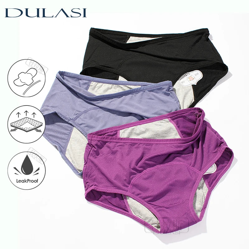 3pcs Leak Proof Menstrual Panties Physiological Pants Women Underwear Period  Waterproof  Briefs Dropshipping