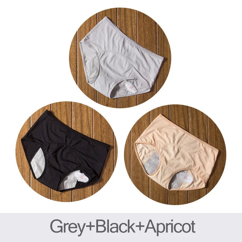 3pcs Leak Proof Menstrual Panties Physiological Pants Women Underwear Period  Waterproof  Briefs Dropshipping