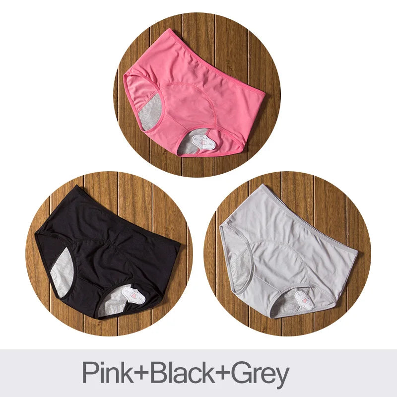 3pcs Leak Proof Menstrual Panties Physiological Pants Women Underwear Period  Waterproof  Briefs Dropshipping