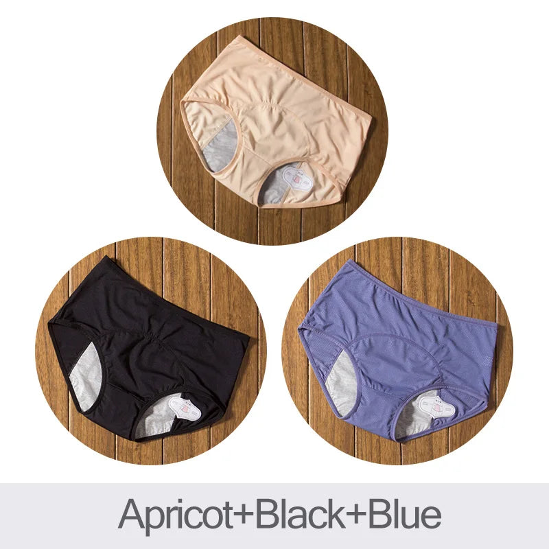 3pcs Leak Proof Menstrual Panties Physiological Pants Women Underwear Period  Waterproof  Briefs Dropshipping