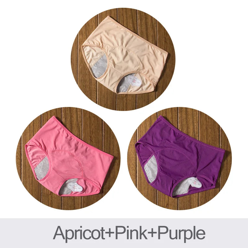 3pcs Leak Proof Menstrual Panties Physiological Pants Women Underwear Period  Waterproof  Briefs Dropshipping