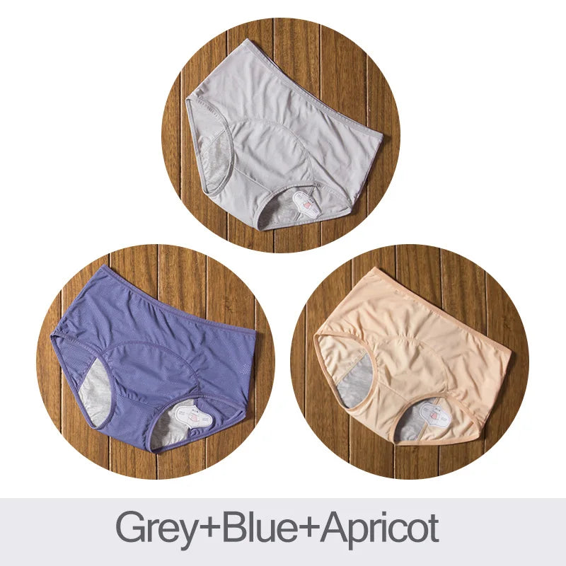 3pcs Leak Proof Menstrual Panties Physiological Pants Women Underwear Period  Waterproof  Briefs Dropshipping