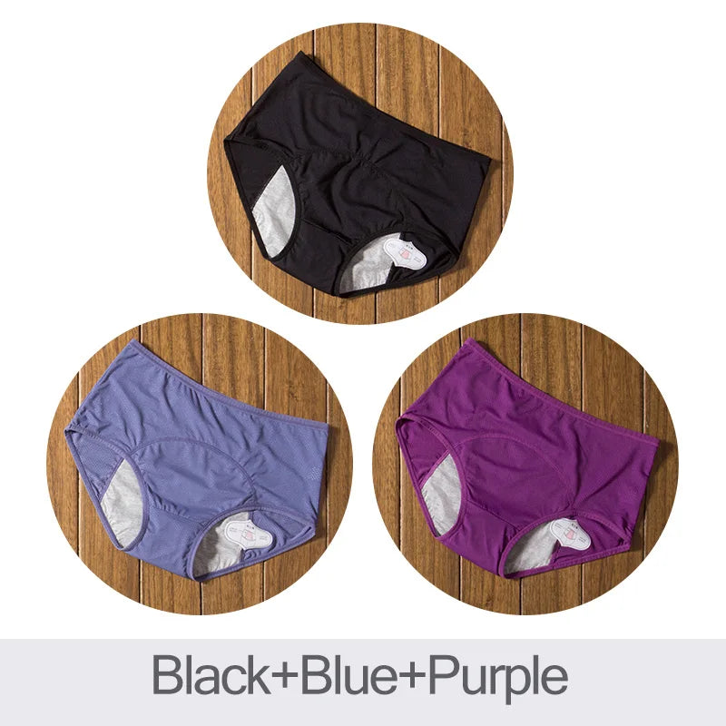 3pcs Leak Proof Menstrual Panties Physiological Pants Women Underwear Period  Waterproof  Briefs Dropshipping