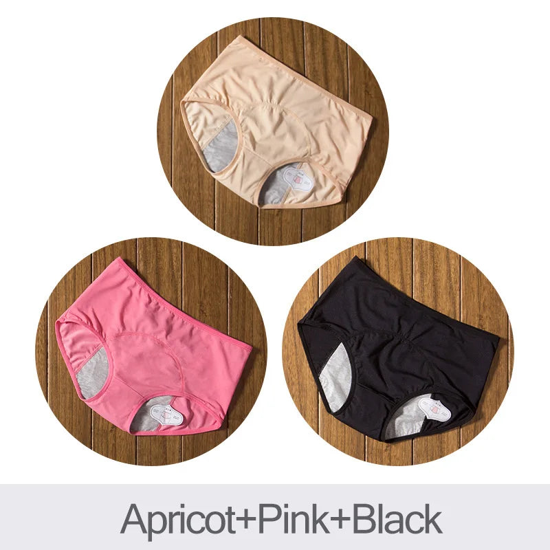 3pcs Leak Proof Menstrual Panties Physiological Pants Women Underwear Period  Waterproof  Briefs Dropshipping