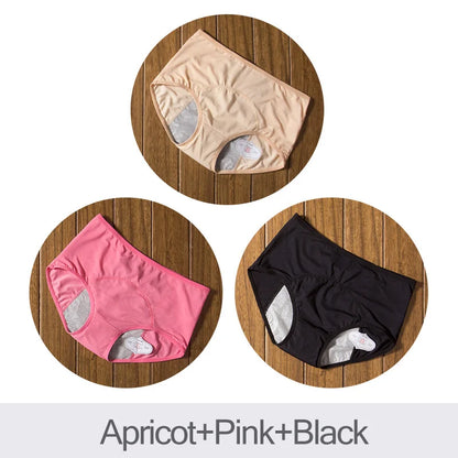 3pcs Leak Proof Menstrual Panties Physiological Pants Women Underwear Period  Waterproof  Briefs Dropshipping