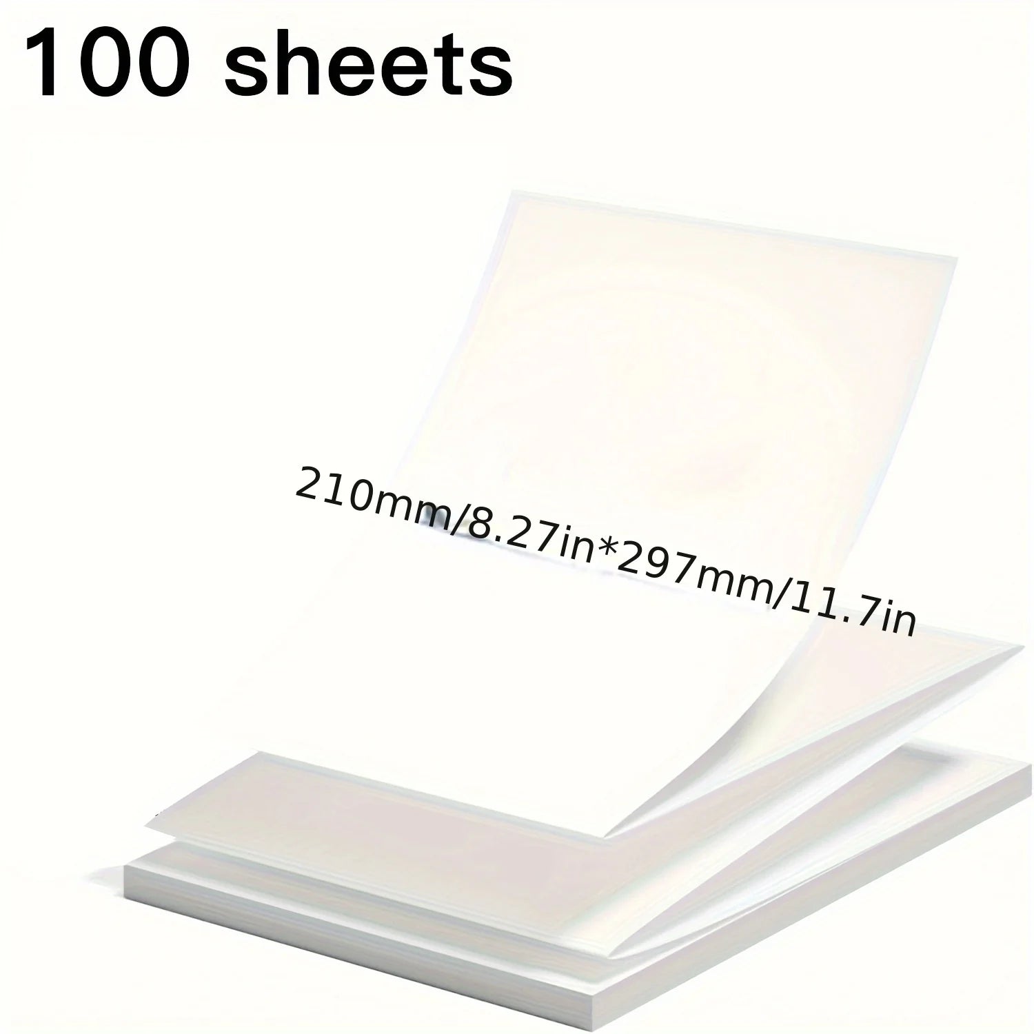 A4 Thermal Printer Paper, 100/200 Sheets, 21.01cm X 29.69cm, No Electronics, for Portable Thermal Printers, Not for Laser/Inkjet