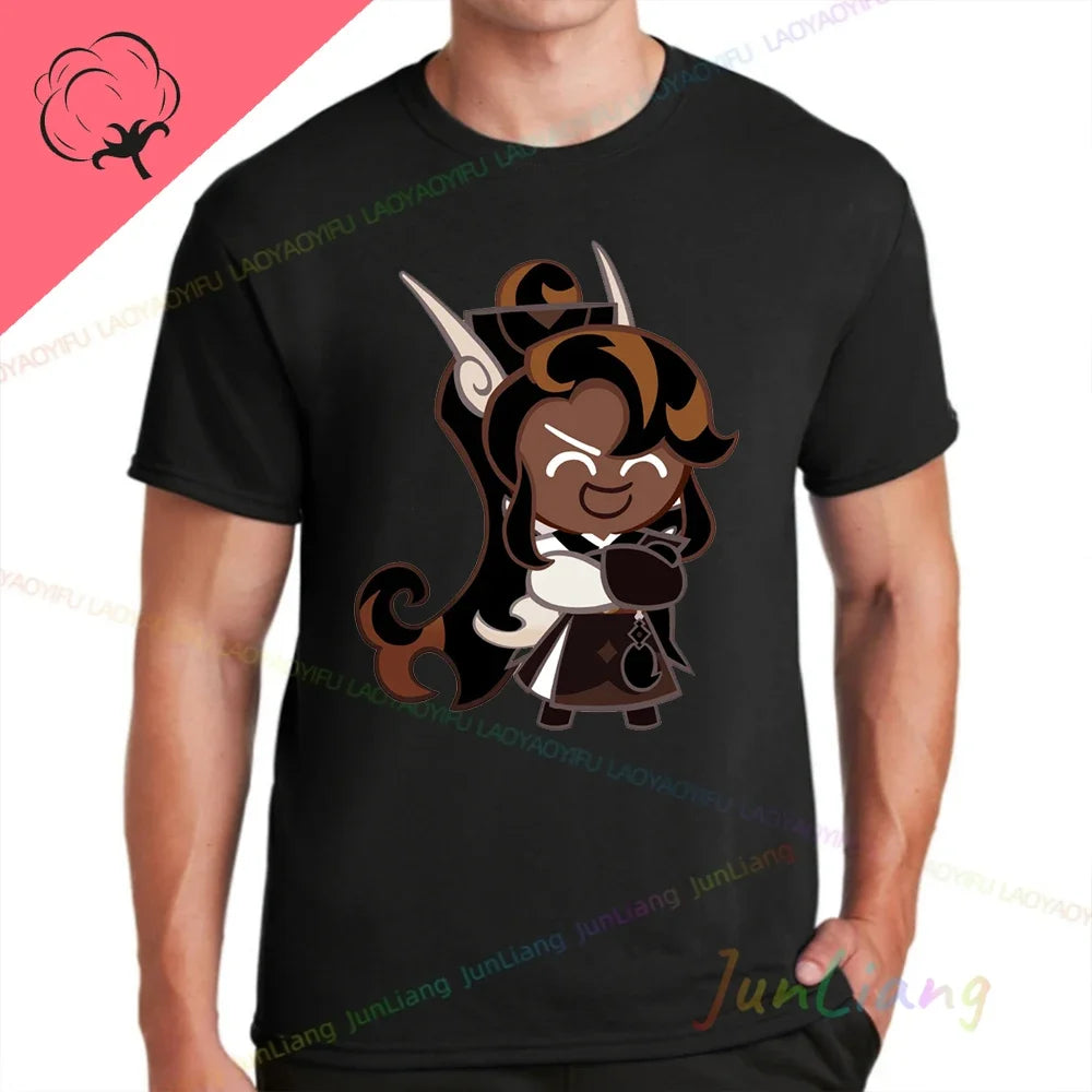 White Lily Cookie! Run Kingdom Vintage Harajuku Streetwear Top Y2k Clothes for Women Woman Clothing T-shirts Goth Women's