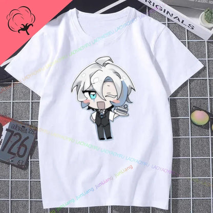 White Lily Cookie! Run Kingdom Vintage Harajuku Streetwear Top Y2k Clothes for Women Woman Clothing T-shirts Goth Women's