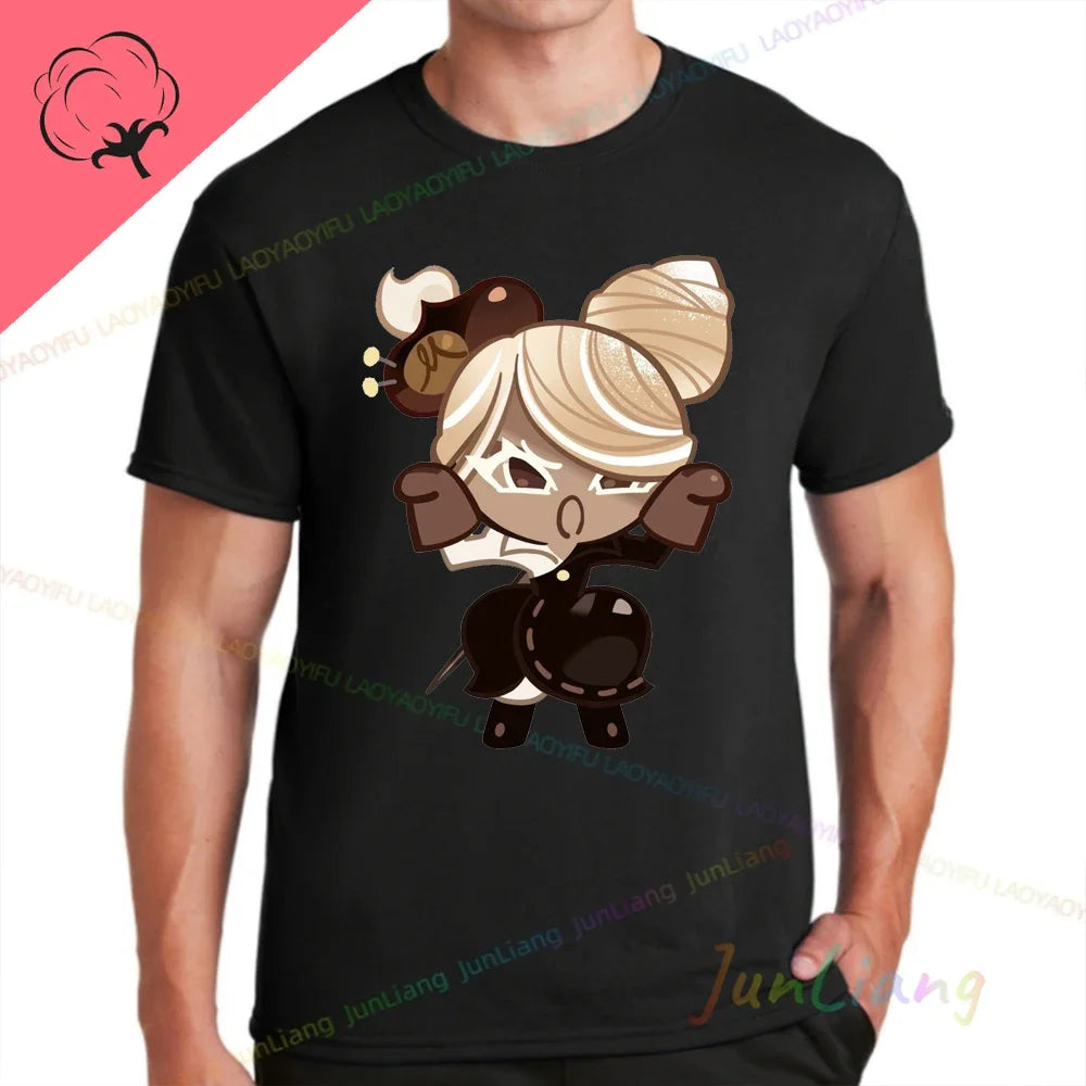 White Lily Cookie! Run Kingdom Vintage Harajuku Streetwear Top Y2k Clothes for Women Woman Clothing T-shirts Goth Women's