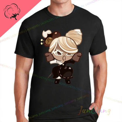 White Lily Cookie! Run Kingdom Vintage Harajuku Streetwear Top Y2k Clothes for Women Woman Clothing T-shirts Goth Women's