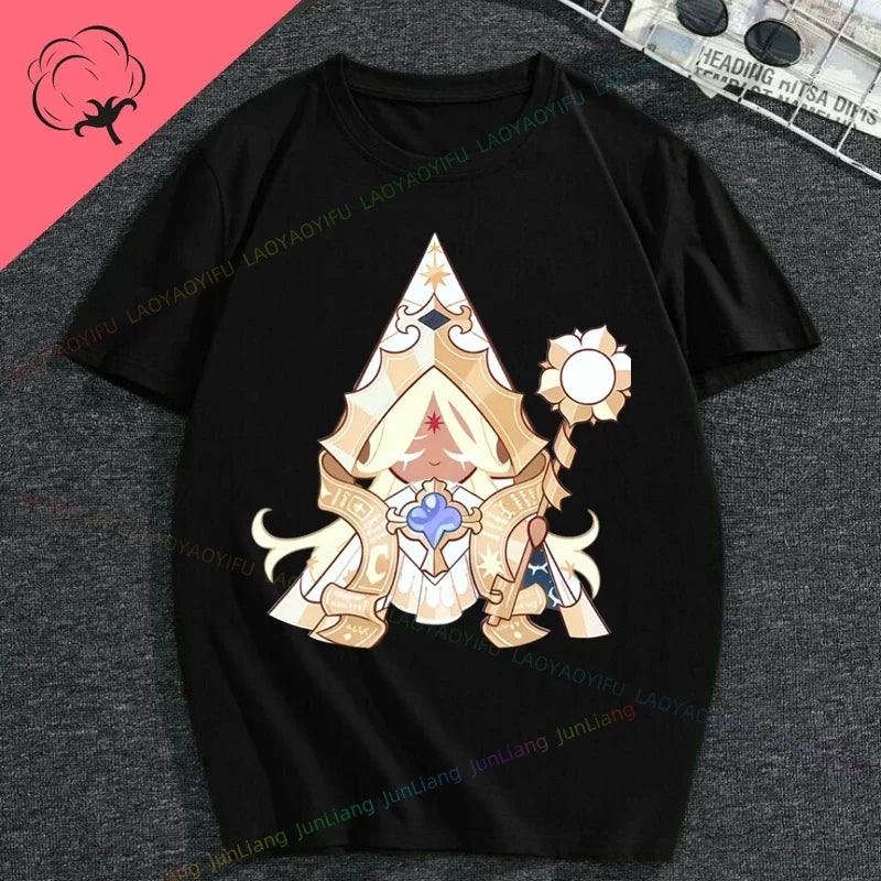 White Lily Cookie! Run Kingdom Vintage Harajuku Streetwear Top Y2k Clothes for Women Woman Clothing T-shirts Goth Women's