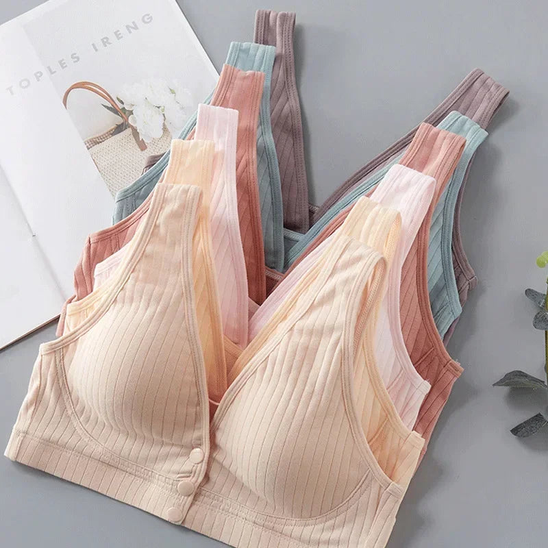 Cotton Maternity Nursing Bras Pregnant Breastfeeding Pregnancy Women Underwear Breast Feeding Bra Soutien Gorge Allaitement