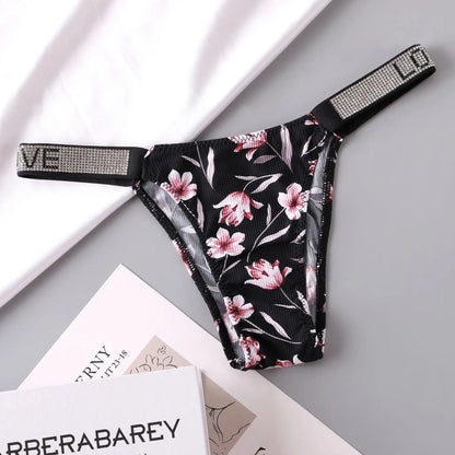 Sexy Kawaii KT Cinnamoroll Women Underwear Anime Cartoon Girls Low-waist T-pants Underpants Female Summer Thin Rhinestone Briefs