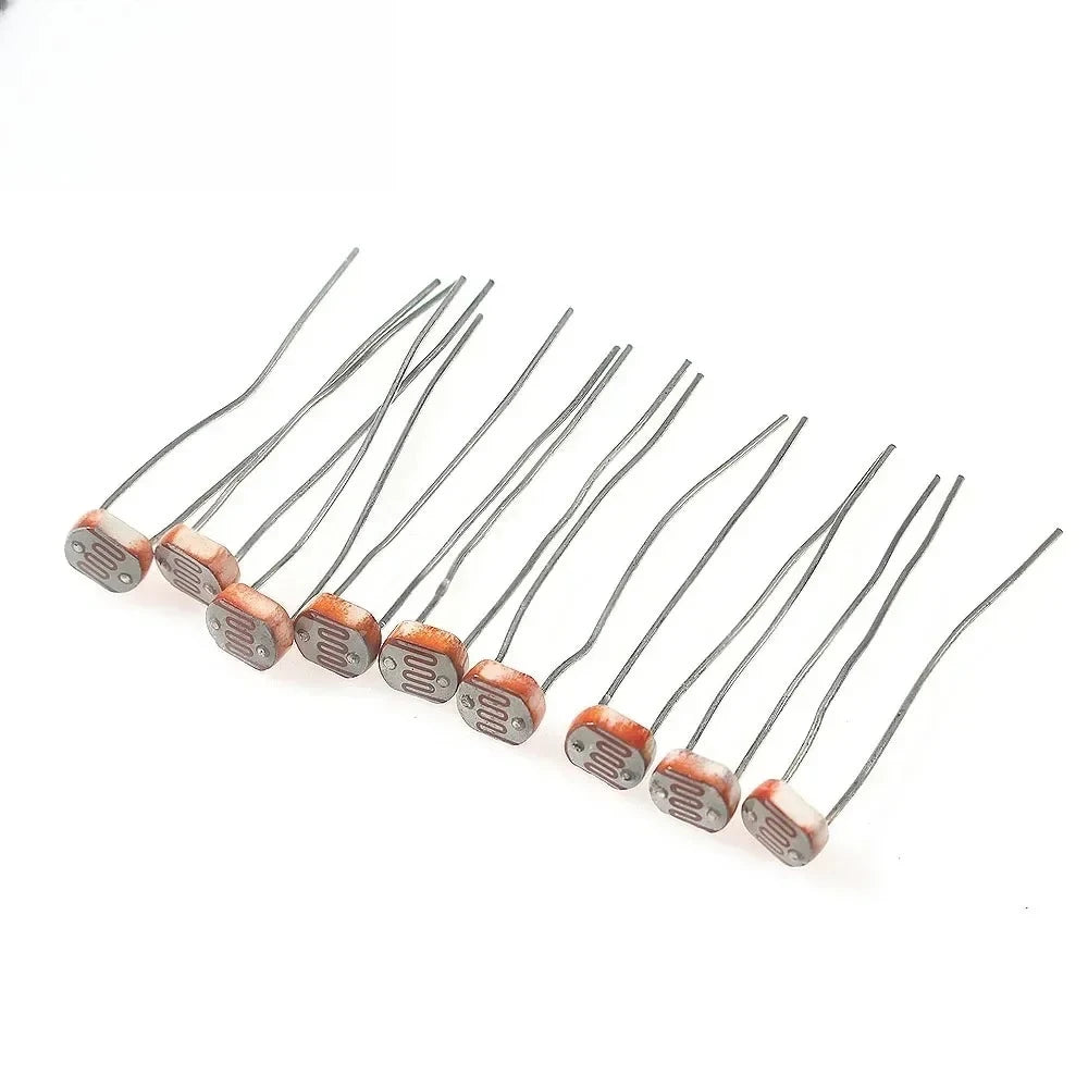 50PCS LDR Photoresistor Kit GL5506/GL5516/5528/5537/5539 Photosensitive Resistor for Arduino Raspberry Pi DIY Electronics