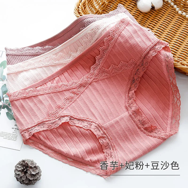 3PCS/Lot cotton Pregnancy Maternity Women Underwear Panties pregnant women clothes U-shaped low-Waist Briefs M L XL XXL K11