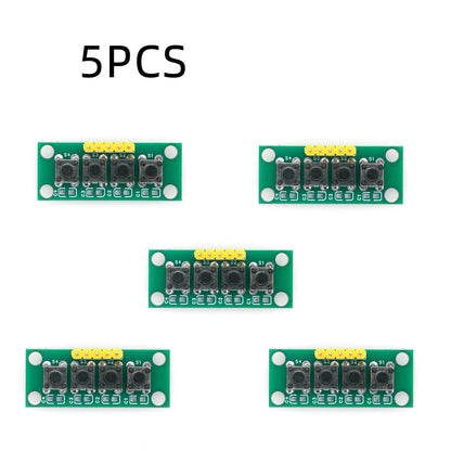 1~10PCS 1x4 4-Button Independent Keypad Module DIY Kit for Arduino Raspberry Pi STM32 Electronics Projects STEM