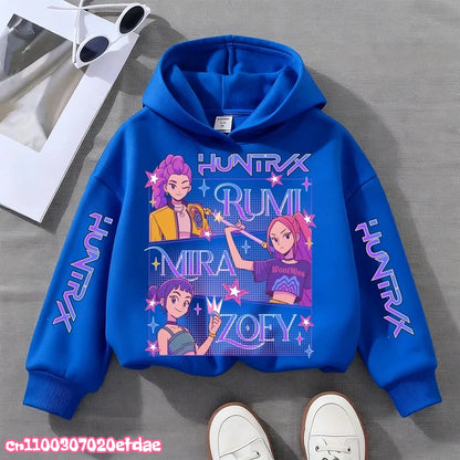 Kpop Demon Hunters Anime Hoodie Woman Clothing Saja Boys Cosplay Cartoon Graphic Sweatshirts Y2k Daily Casual Hooded Pullovers