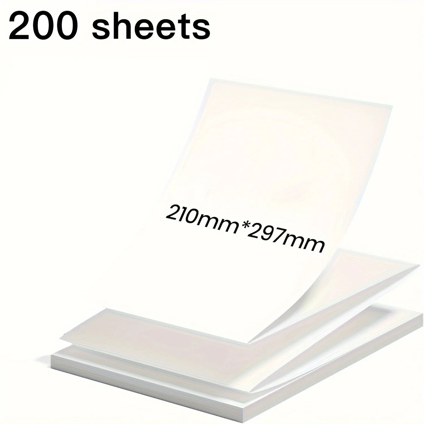 A4 Thermal Printer Paper, 100/200 Sheets, 21.01cm X 29.69cm, No Electronics, for Portable Thermal Printers, Not for Laser/Inkjet
