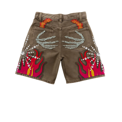 Embroidered Shorts Y2K Streetwear Man Woman Clothing Harajuku Hip Hop Baggy Denim Gym Shorts Gothic Summer Basketball Shorts