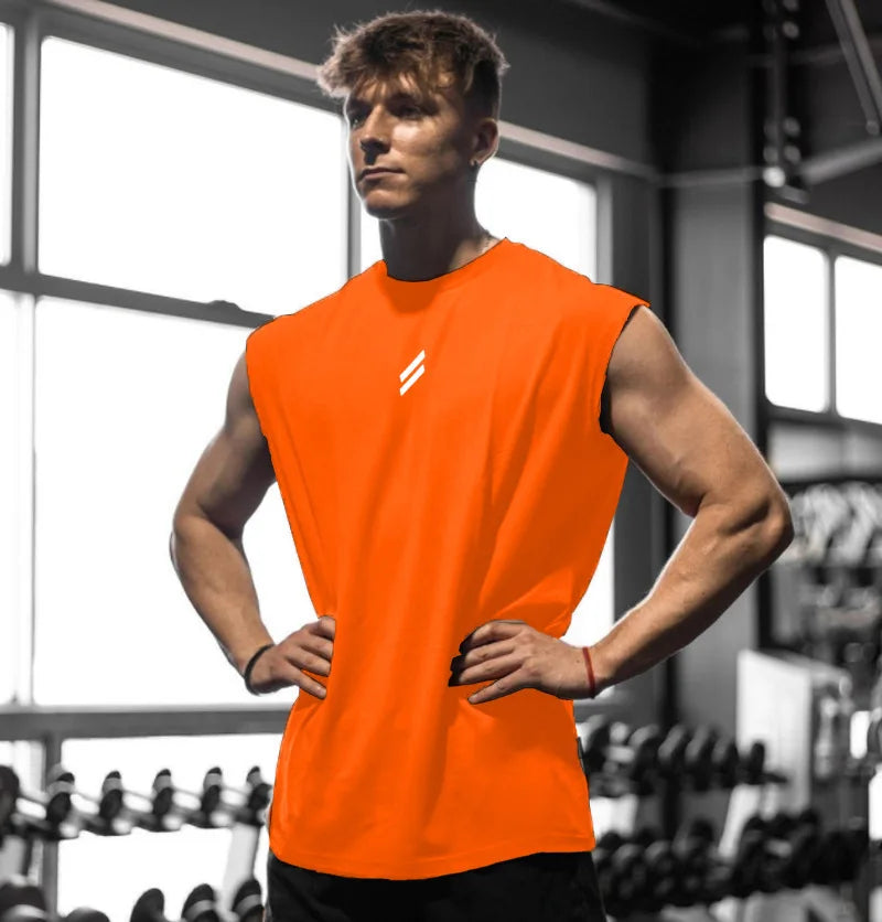 Camiseta deportiva sin mangas para hombre, chaleco de secado rápido, transpirable, holgado, para entrenamiento, Verano
