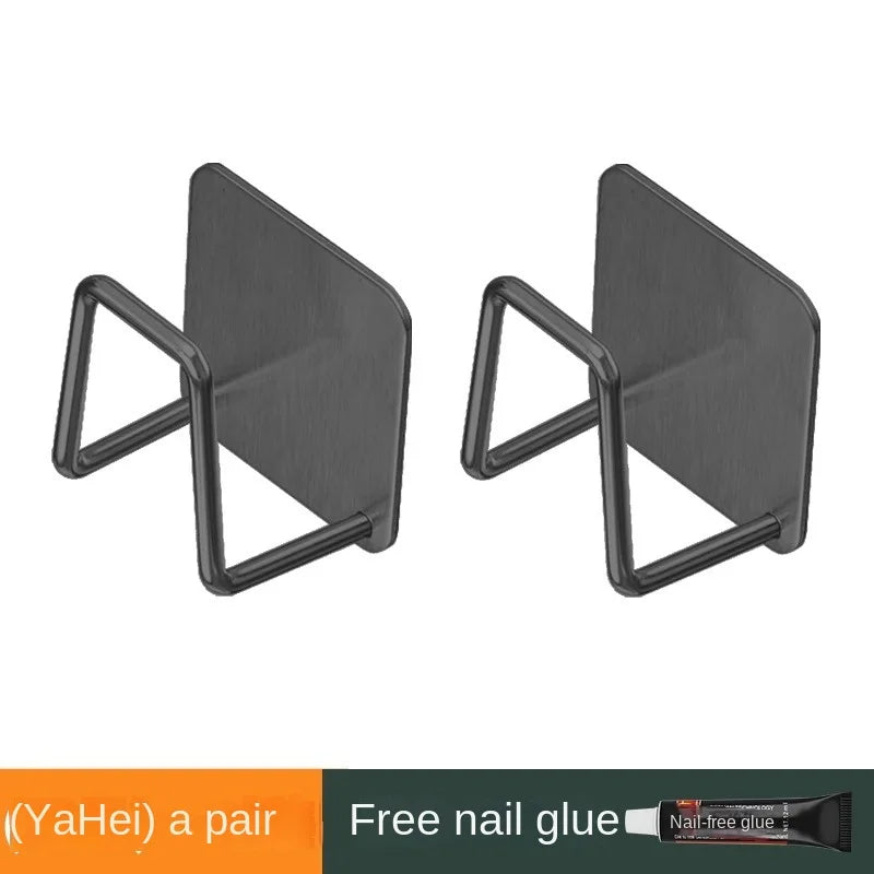 Kitchen Non Perforated Stainless Steel Storage Rack, Wall Mounted Pot Cover Rack, Cabinet Bottom Cutting Board Storage Rack