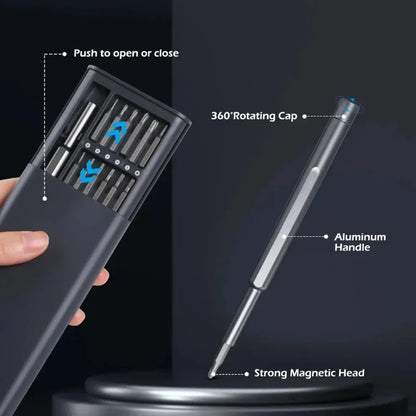 25 in 1 Magnetic Precision Screwdriver Set Kit Professional Repair Tools for Phone PC Electronics Computer with Torx Hex Bits