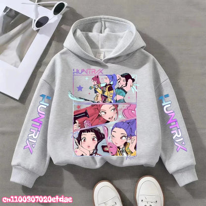 Kpop Demon Hunters Anime Hoodie Woman Clothing Saja Boys Cosplay Cartoon Graphic Sweatshirts Y2k Daily Casual Hooded Pullovers