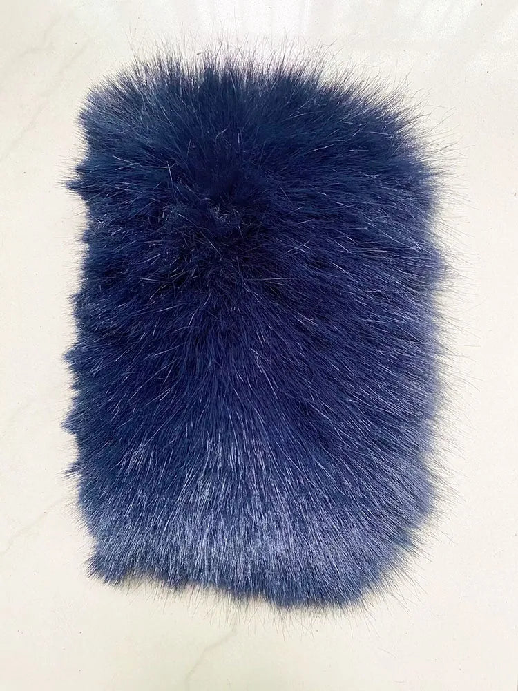 ZADORIN Luxury Big Collar Spliced Cropped Faux Fur Coat Woman Clothing Thicken Furry Faux Fur Jacket Winter Fur Coats Top Mujer