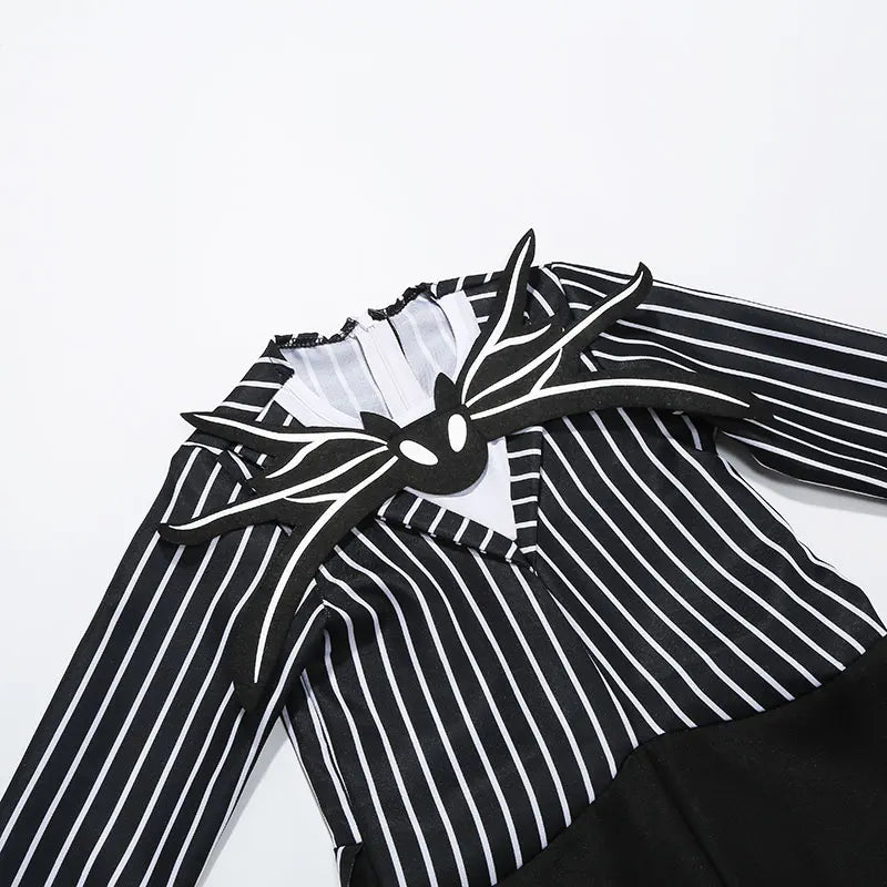 Boys Black Skull Jack Cosplay Costume Bodysuit Suit Halloween Christmas For Kids Party Dress Up Carnival Clothes