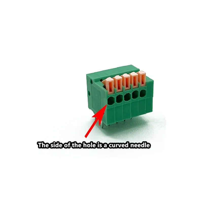 5PCS KF141V-DG141R Spring Type Terminal Block 2.54mm Screw-Free Straight/Curved Needle Double Row Pin 2P-12P for Electronics