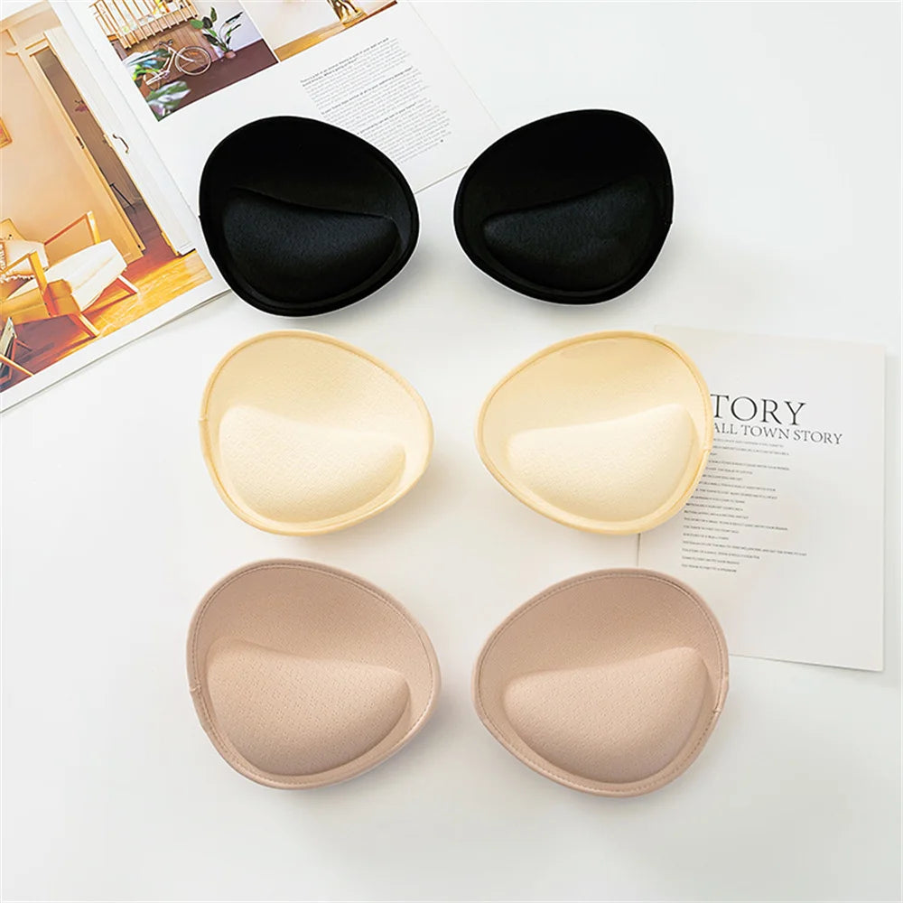 6cm Latex Thick Push Up Bra Pads Inserts Women Underwear Breast Lift Breathable Padded Bra Pad Lining Swimsuit Bra Insert
