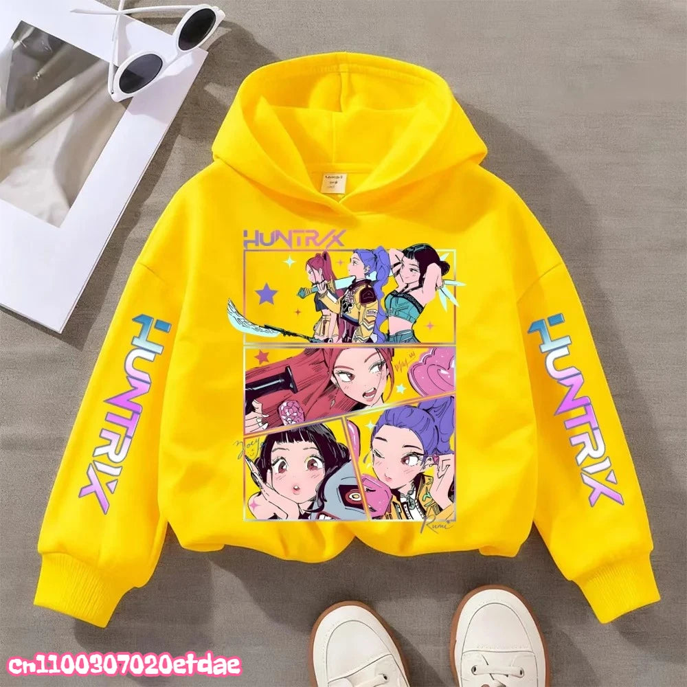 Kpop Demon Hunters Anime Hoodie Woman Clothing Saja Boys Cosplay Cartoon Graphic Sweatshirts Y2k Daily Casual Hooded Pullovers