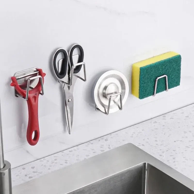 Kitchen Non Perforated Stainless Steel Storage Rack, Wall Mounted Pot Cover Rack, Cabinet Bottom Cutting Board Storage Rack