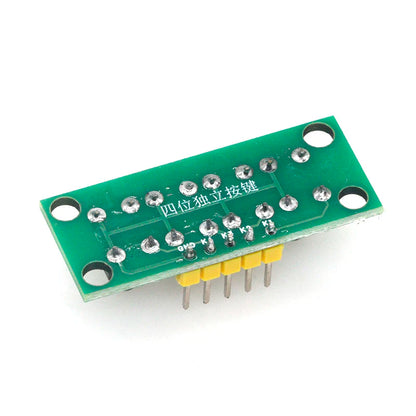 1~10PCS 1x4 4-Button Independent Keypad Module DIY Kit for Arduino Raspberry Pi STM32 Electronics Projects STEM