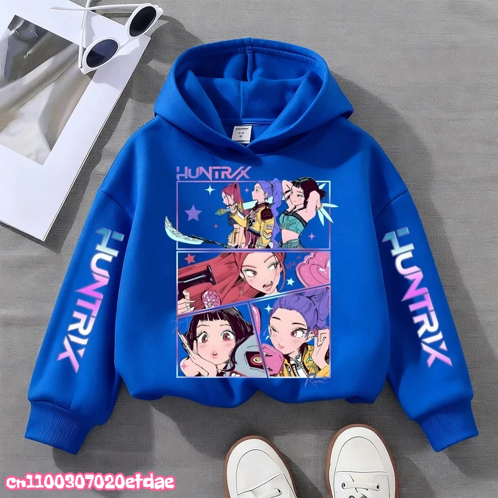Kpop Demon Hunters Anime Hoodie Woman Clothing Saja Boys Cosplay Cartoon Graphic Sweatshirts Y2k Daily Casual Hooded Pullovers