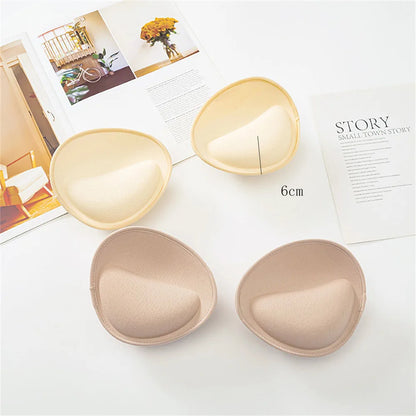 6cm Latex Thick Push Up Bra Pads Inserts Women Underwear Breast Lift Breathable Padded Bra Pad Lining Swimsuit Bra Insert