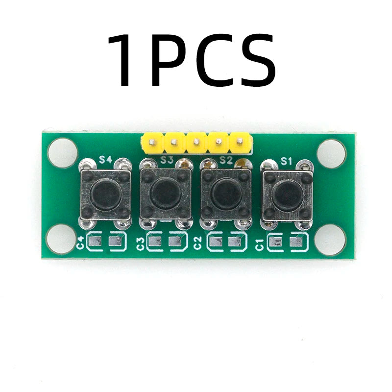 1~10PCS 1x4 4-Button Independent Keypad Module DIY Kit for Arduino Raspberry Pi STM32 Electronics Projects STEM