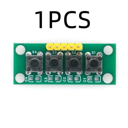 1~10PCS 1x4 4-Button Independent Keypad Module DIY Kit for Arduino Raspberry Pi STM32 Electronics Projects STEM