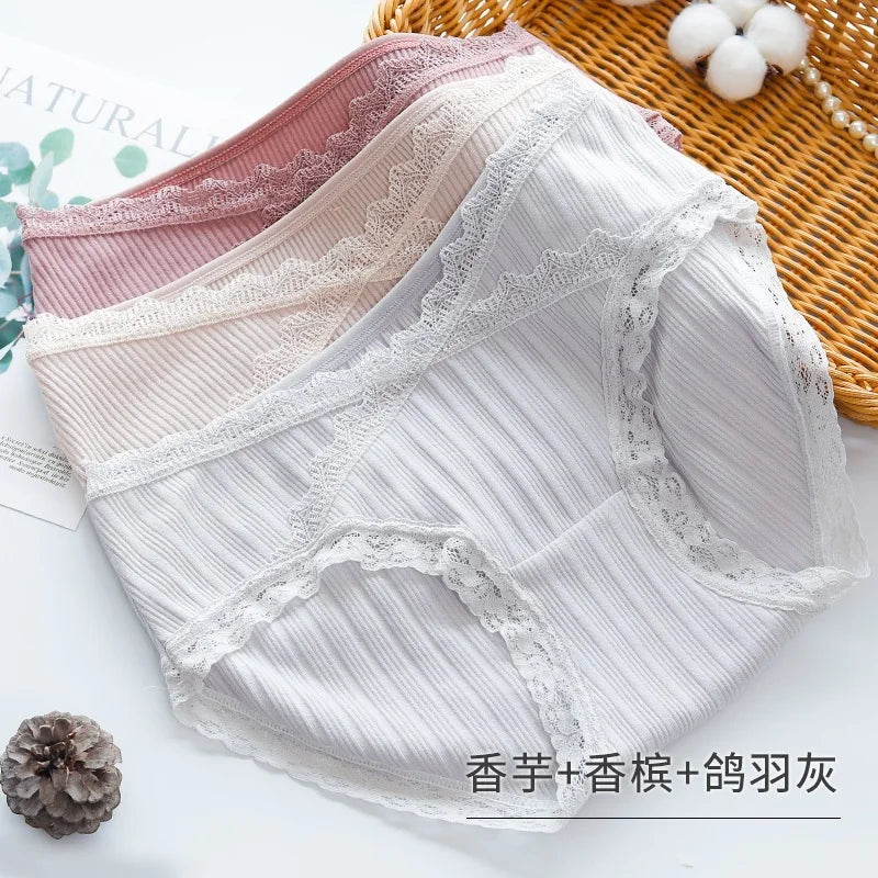 3PCS/Lot cotton Pregnancy Maternity Women Underwear Panties pregnant women clothes U-shaped low-Waist Briefs M L XL XXL K11