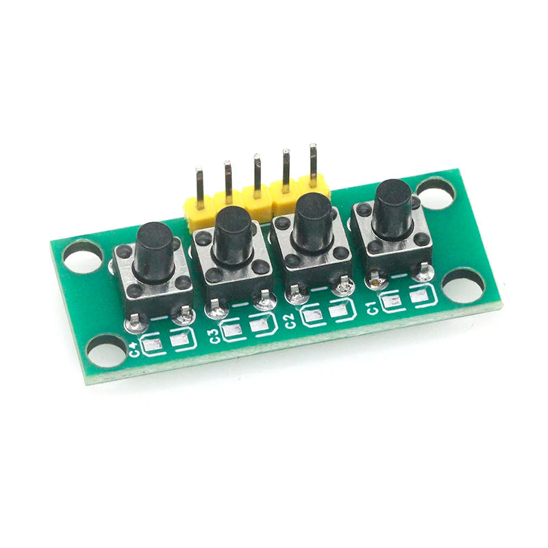 1~10PCS 1x4 4-Button Independent Keypad Module DIY Kit for Arduino Raspberry Pi STM32 Electronics Projects STEM