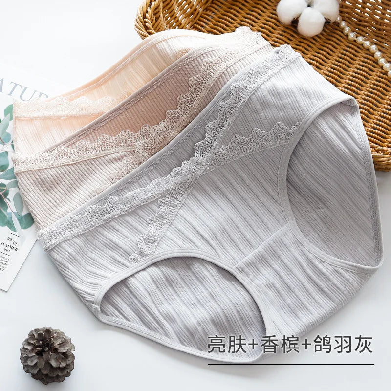 3PCS/Lot cotton Pregnancy Maternity Women Underwear Panties pregnant women clothes U-shaped low-Waist Briefs M L XL XXL K11
