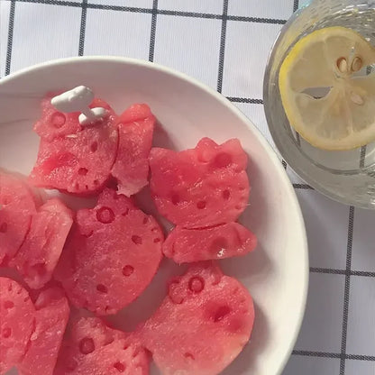 KawaiiHello Kitty Fruit Cookies 2 pieces/set kitchenware Party snack cookies Dumpling baking tools DIY toy gift for kids