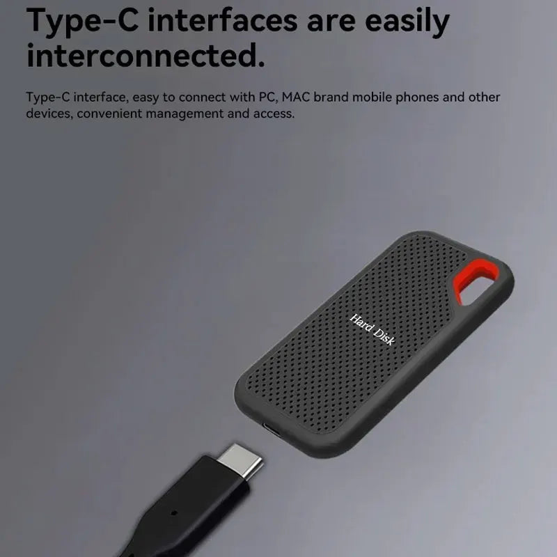 Original 256TB E61 SSD Hard Disk 2TB SSD 2.5 Inch 1TB Hard Drive Drive Hard Disk Portable Electronics for Laptops Mobile Phones