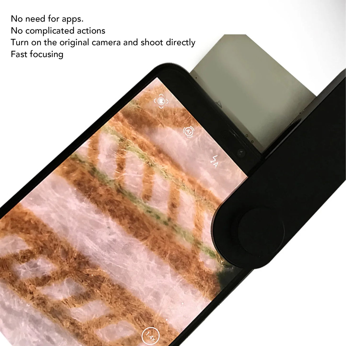 Phone Microscope Lens 400X High Definition Phone Camera Microscope Lens Aluminum Alloy Clamp 6 Groups for Electronics