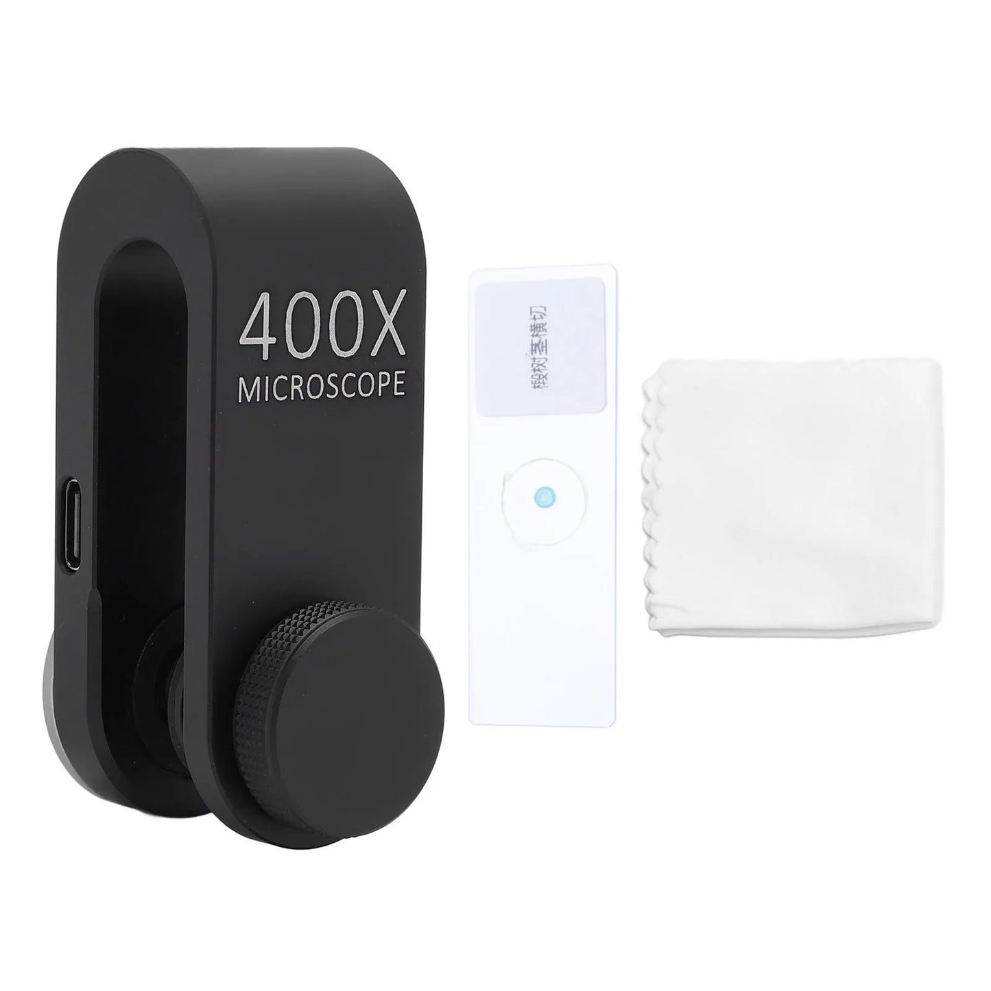 Phone Microscope Lens 400X High Definition Phone Camera Microscope Lens Aluminum Alloy Clamp 6 Groups for Electronics