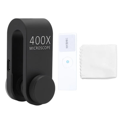 Phone Microscope Lens 400X High Definition Phone Camera Microscope Lens Aluminum Alloy Clamp 6 Groups for Electronics