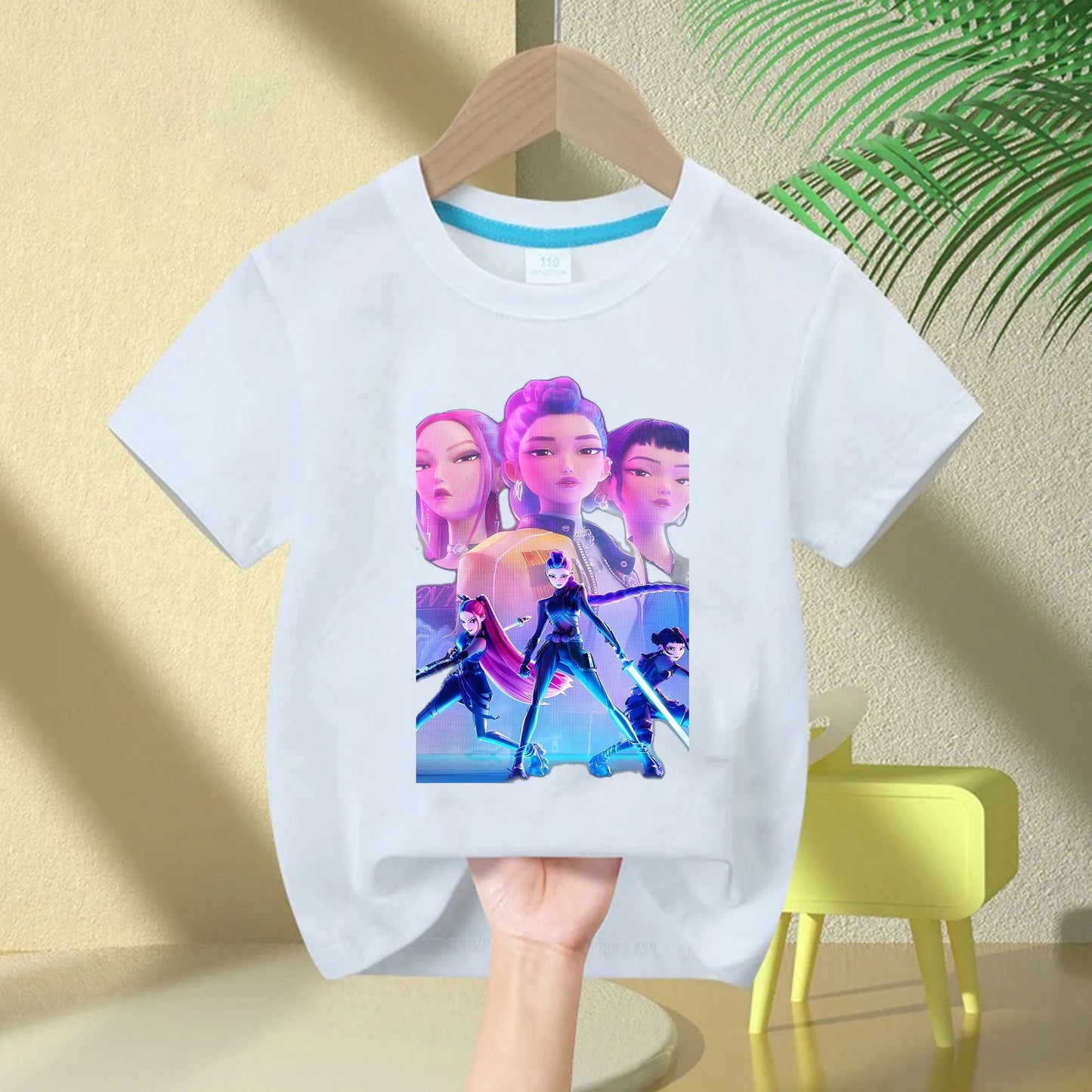 2025 Hot Movie Soft Cotton Baby Girls T Shirt Children's Clothing KPop Demon Hunters Fans Gifts Kids Clothes Fashion Casual Tops